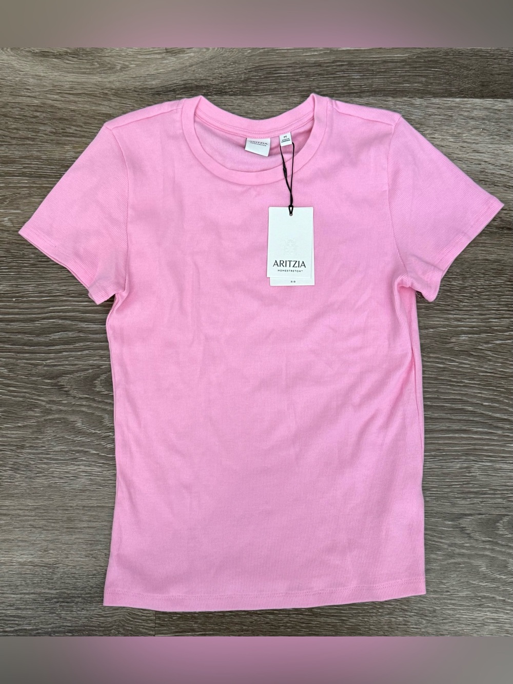 Aritzia Homestretch Rib Tune T-Shirt Jellybean Pink M